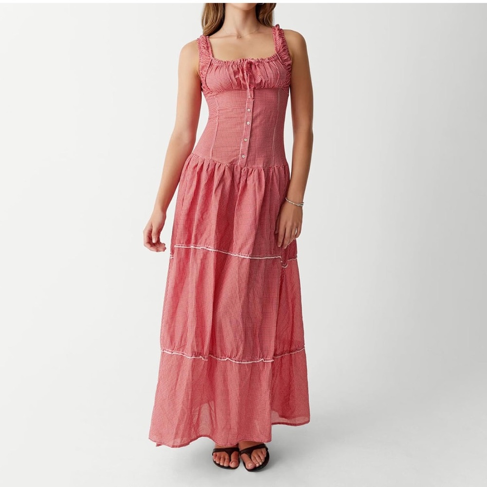Elegant Pink Maxi Dress